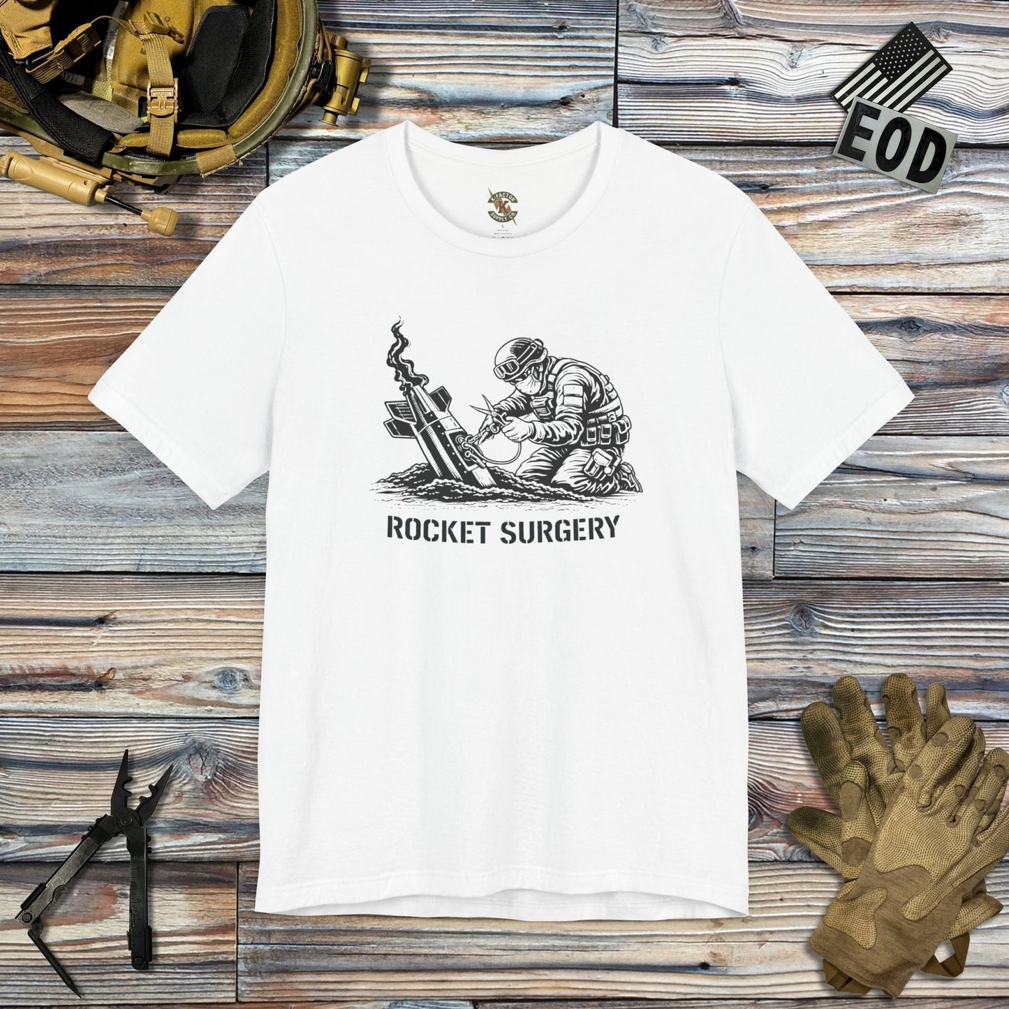 K-Factor Supply Co Rocket Surgery T-Shirt White / S
