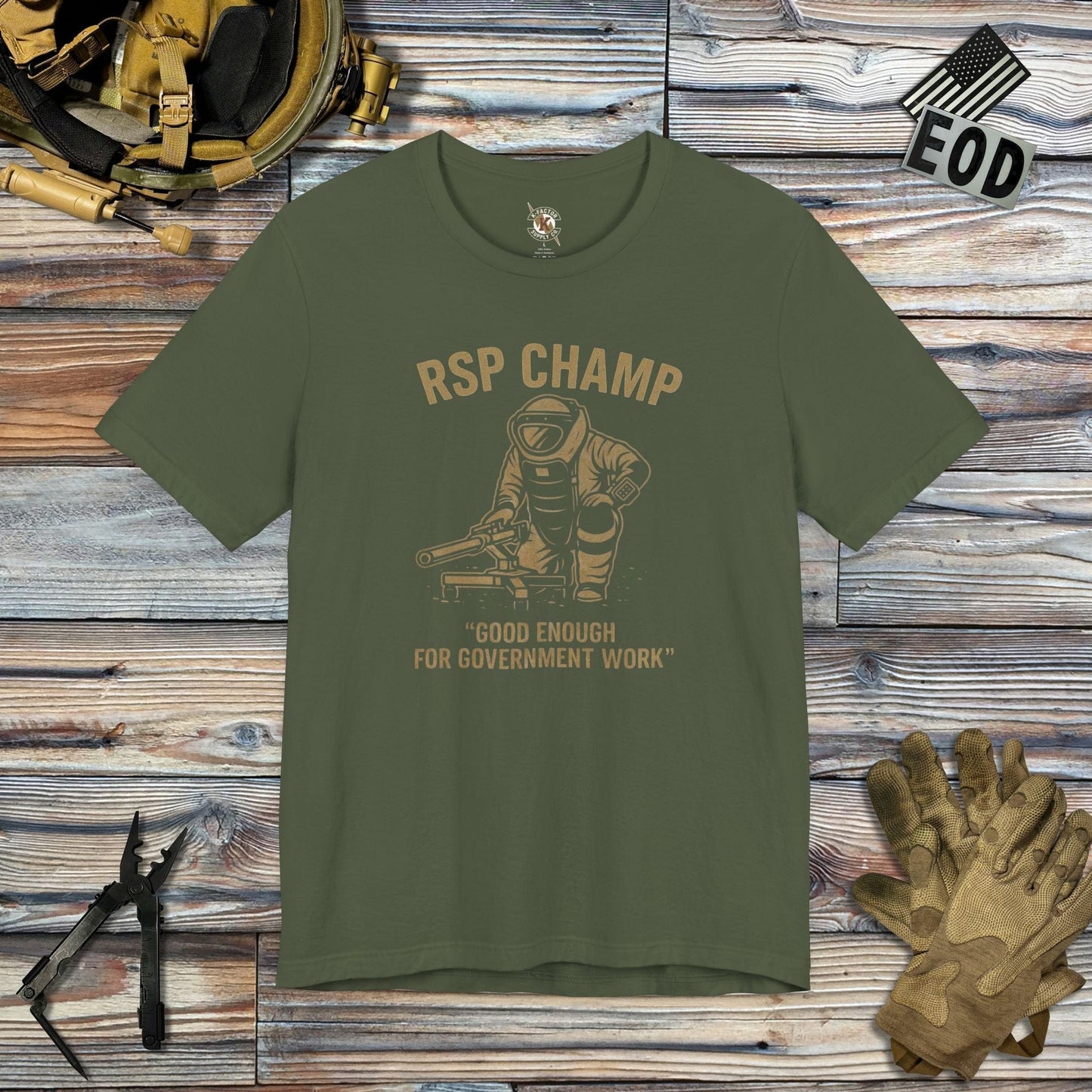 K-Factor Supply Co RSP Champ T-Shirt Military Green / S