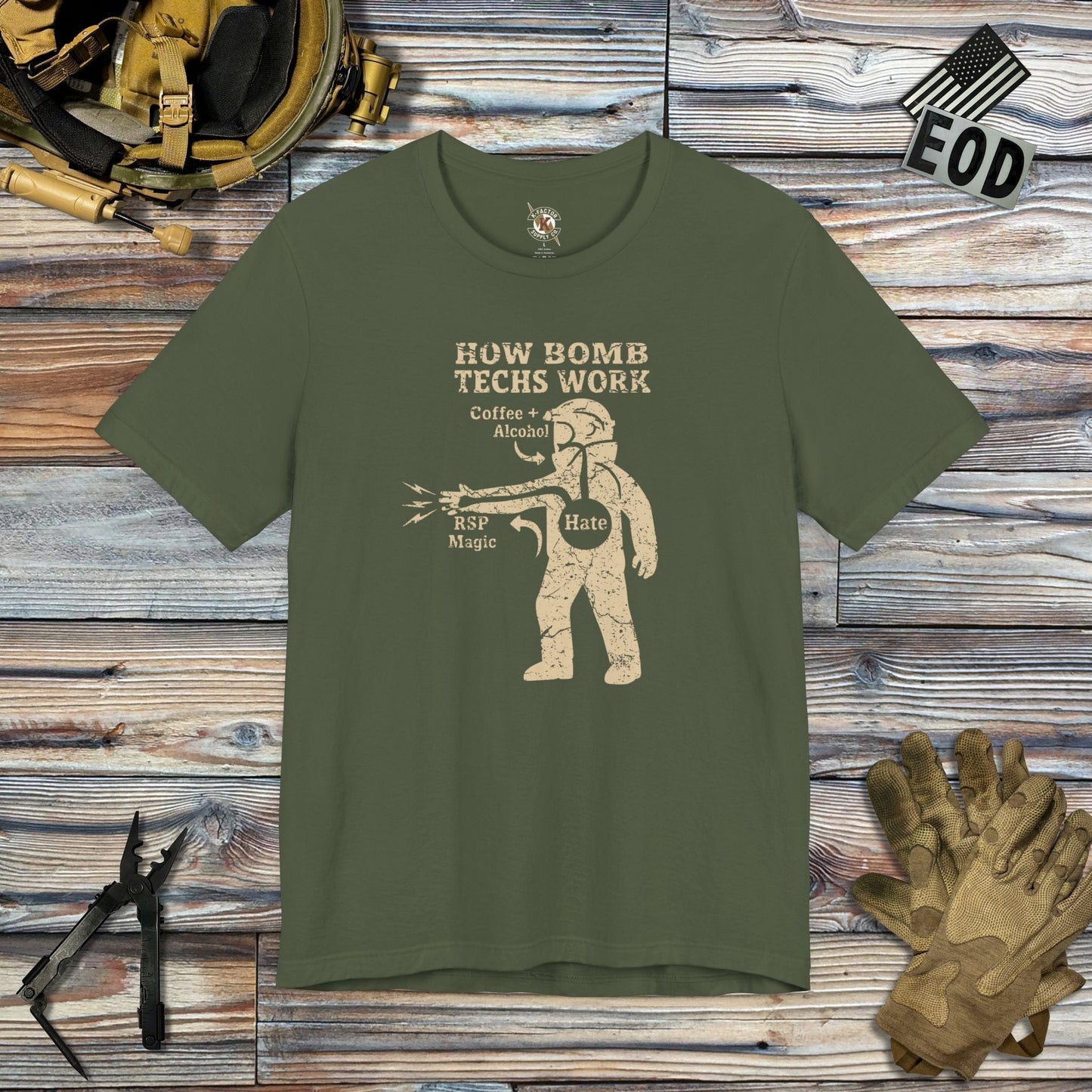 K-Factor Supply Co RSP Magic T-Shirt Military Green / S