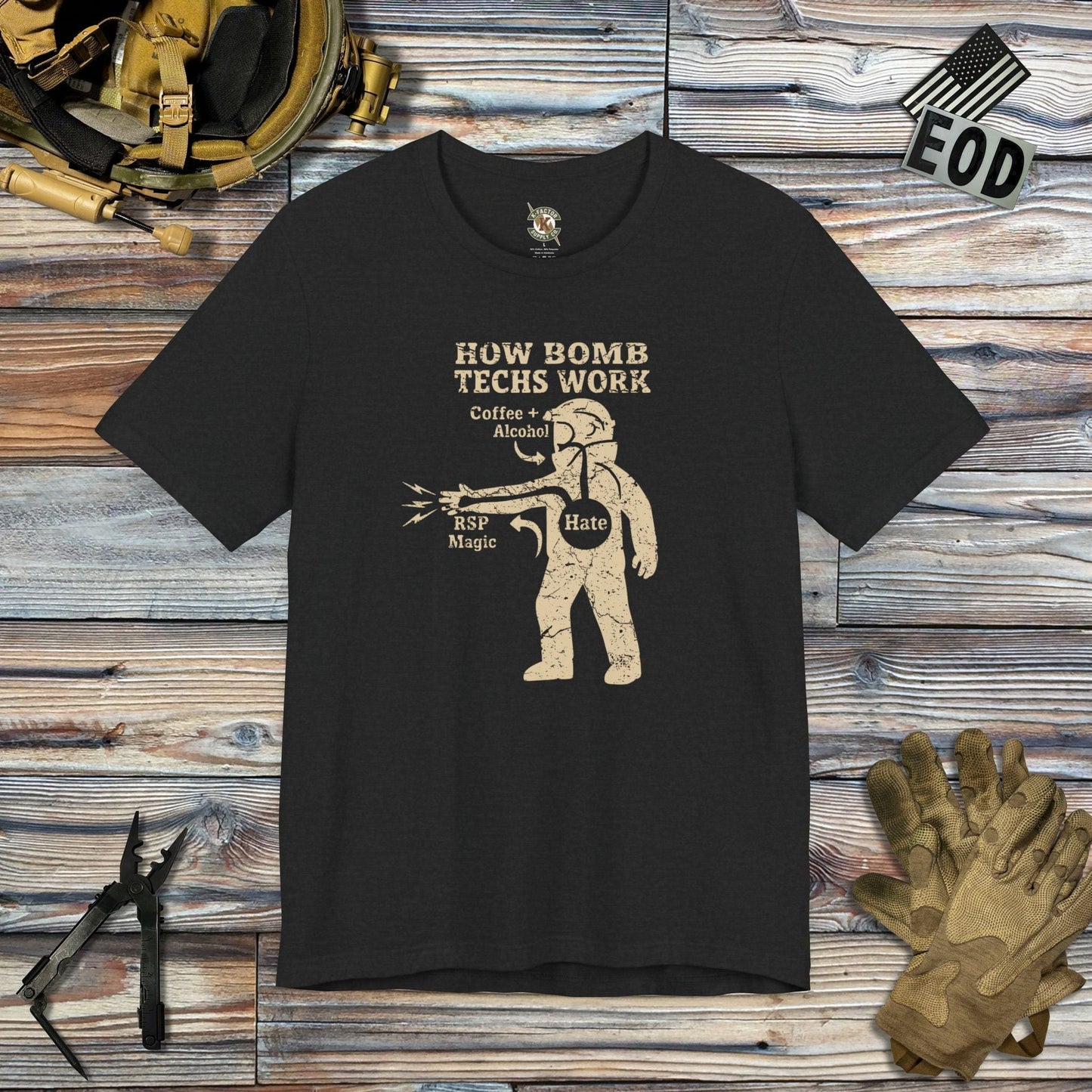 K-Factor Supply Co RSP Magic T-Shirt Solid Black Blend / S