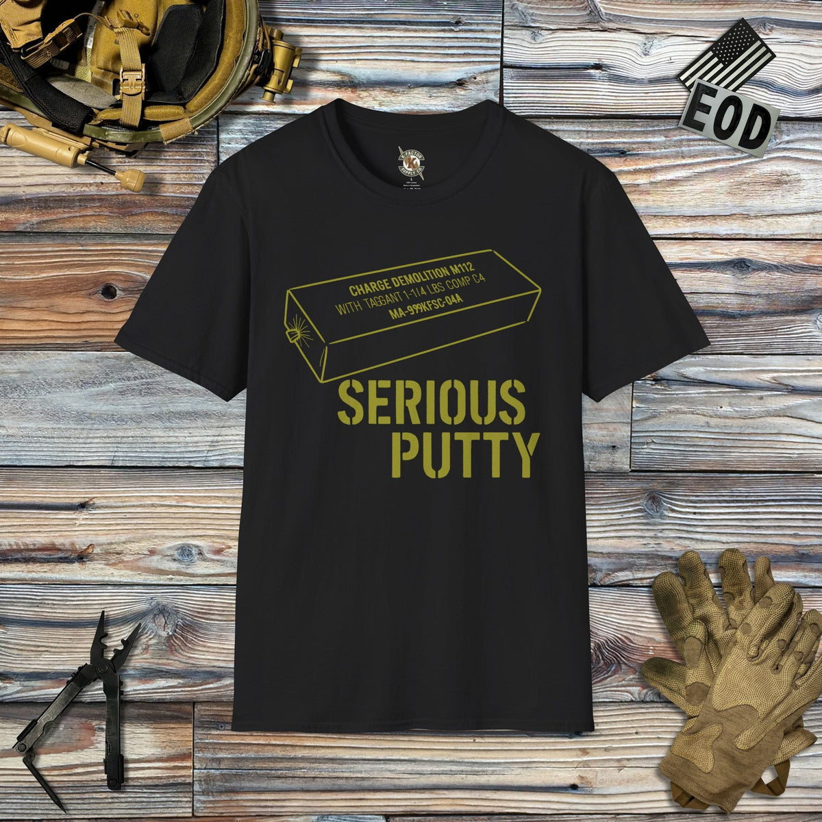 K-Factor Supply Co Serious Putty (B+T) T-Shirt Black / 2XL