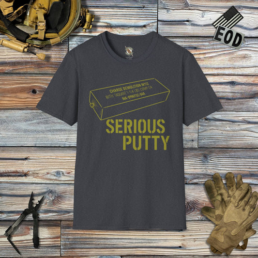 K-Factor Supply Co Serious Putty (B+T) T-Shirt Dark Heather Grey / 2XL