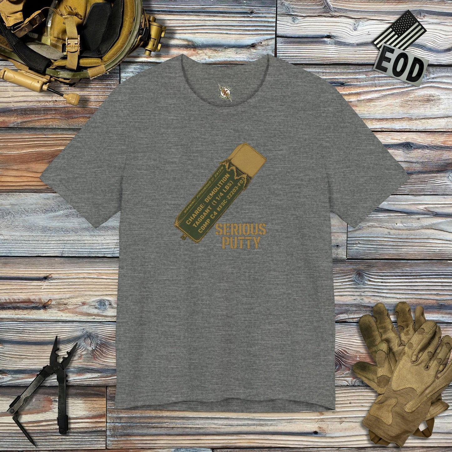 K-Factor Supply Co Serious Putty Mk 2 Mod 1 T-Shirt Deep Heather / M