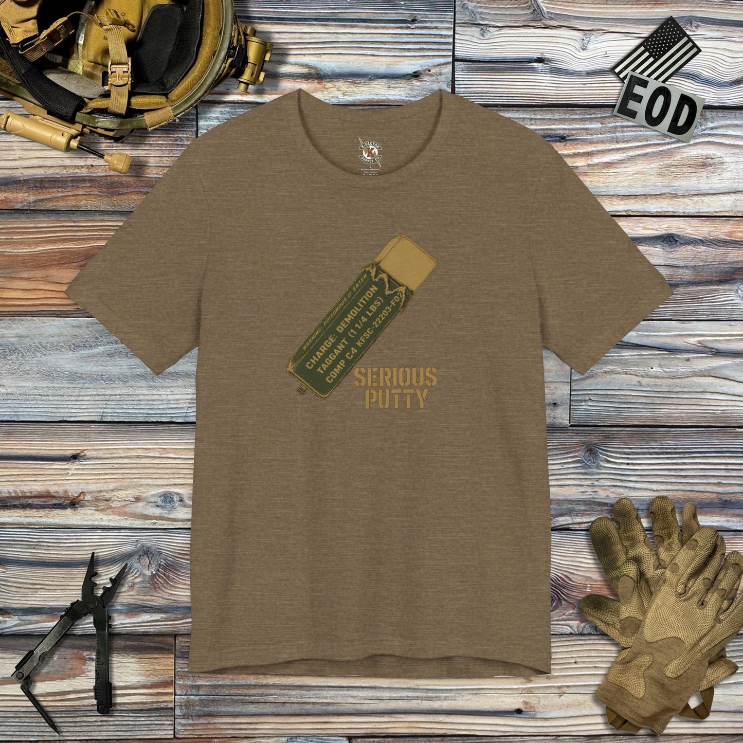 K-Factor Supply Co Serious Putty Mk 2 Mod 1 T-Shirt Heather Olive / S