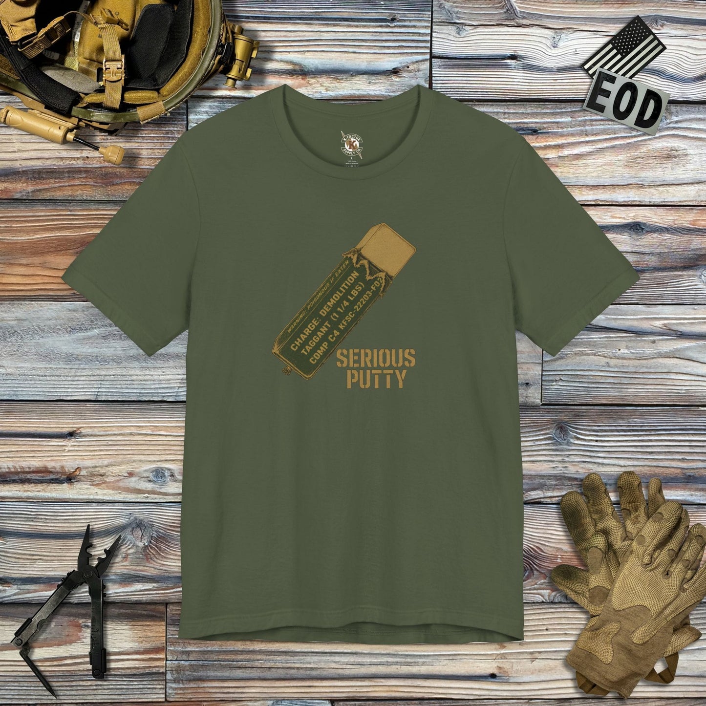 K-Factor Supply Co Serious Putty Mk 2 Mod 1 T-Shirt Military Green / S