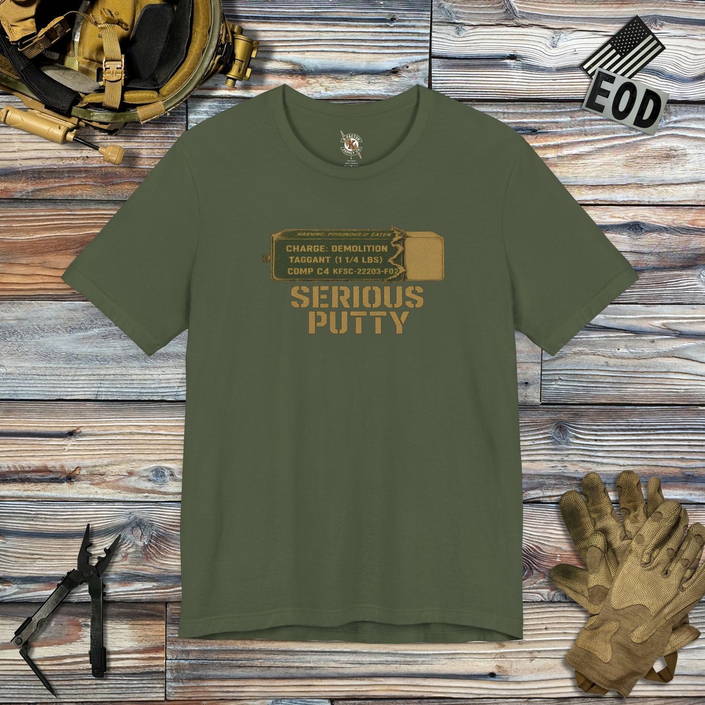 K-Factor Supply Co Serious Putty Mk 2 T-Shirt Military Green / S