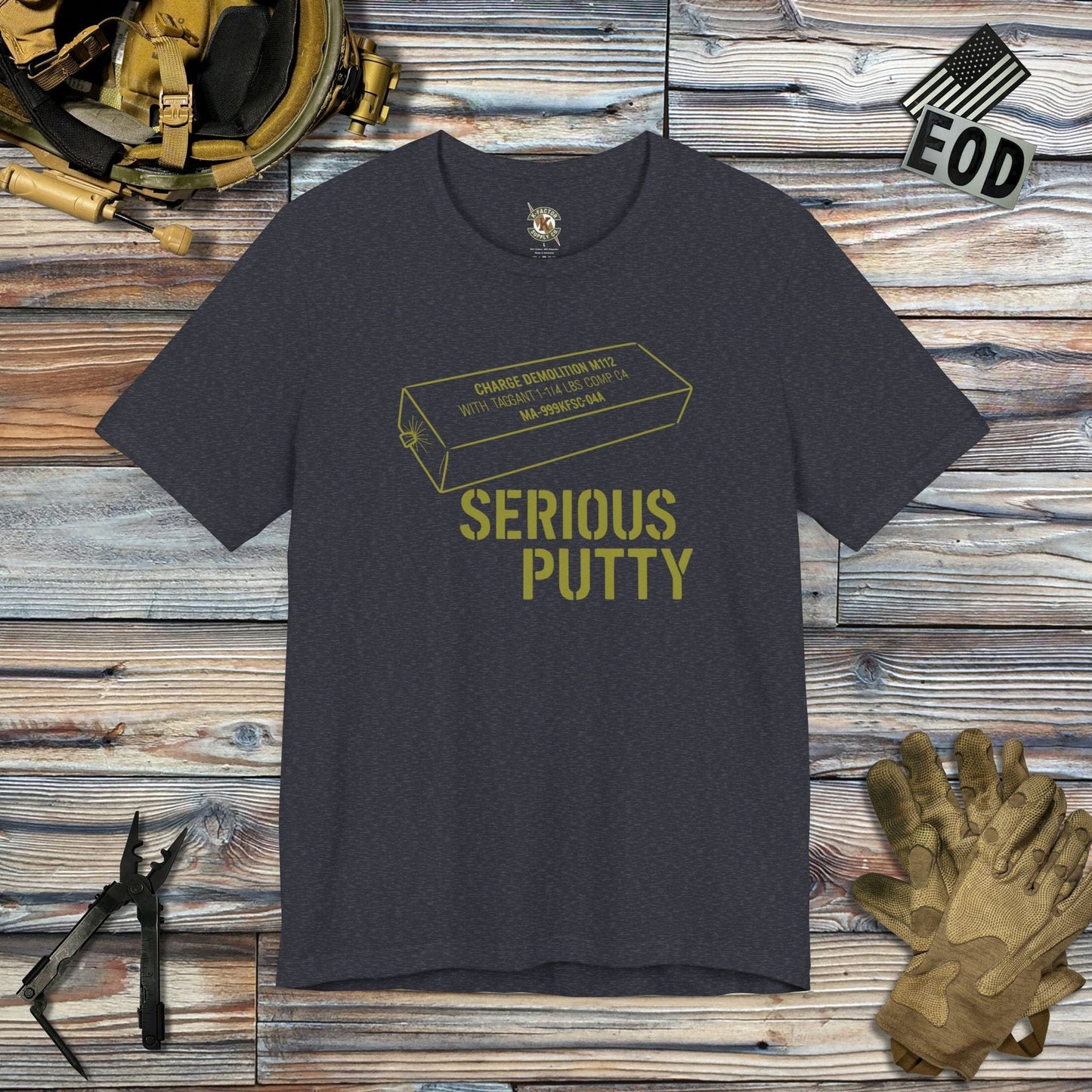 K-Factor Supply Co Serious Putty T-Shirt Heather Navy / S