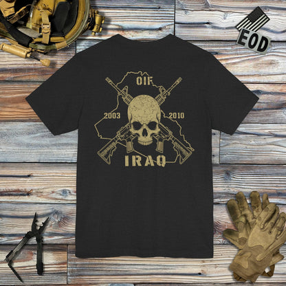K-Factor Supply Co Skull & Carbines - OIF (Back Print) T-Shirt