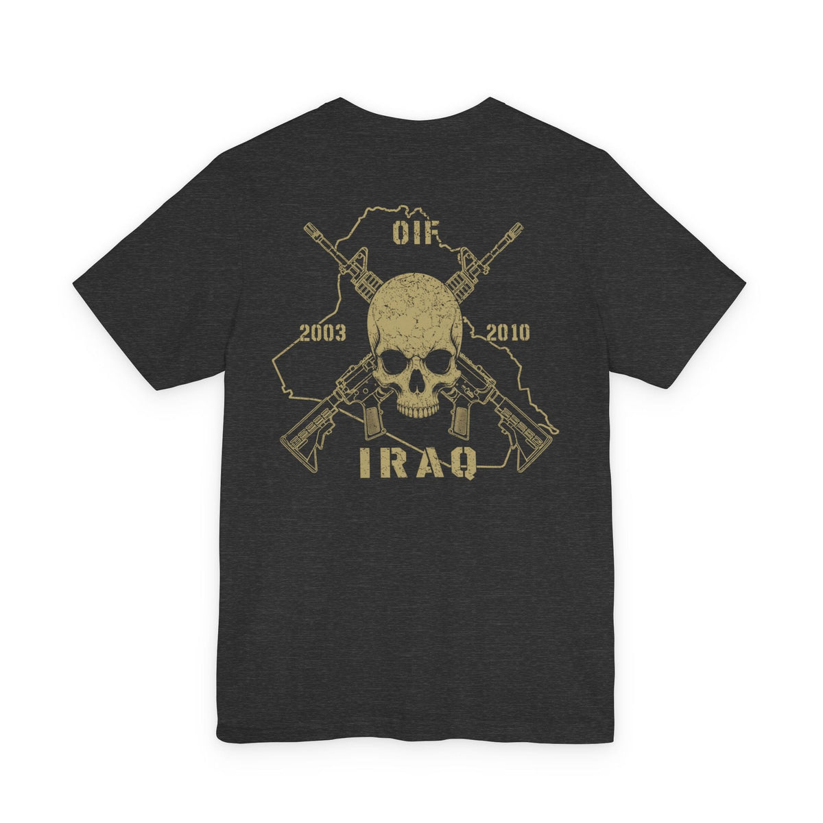 K-Factor Supply Co Skull & Carbines - OIF (Back Print) T-Shirt