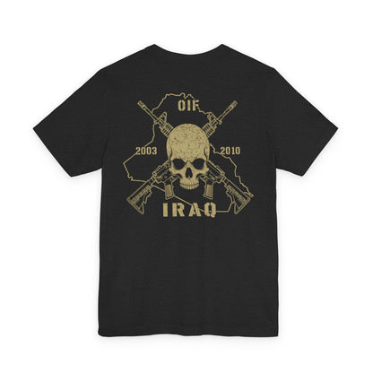 K-Factor Supply Co Skull & Carbines - OIF (Back Print) T-Shirt