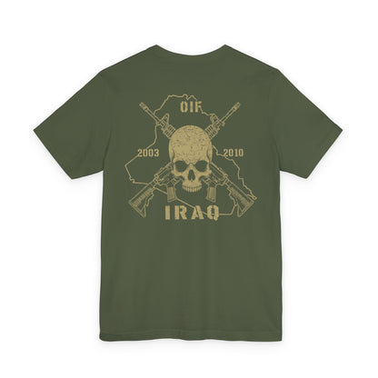 K-Factor Supply Co Skull & Carbines - OIF (Back Print) T-Shirt