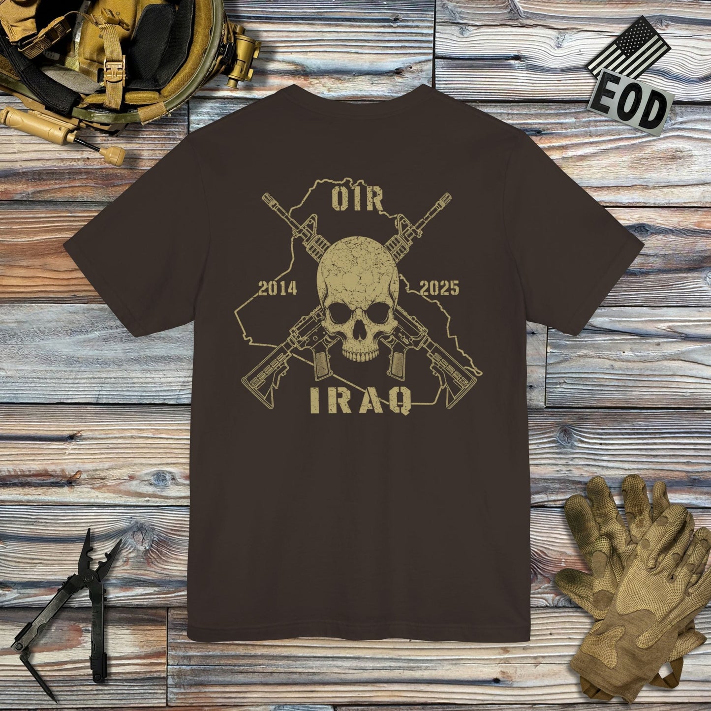 K-Factor Supply Co Skull & Carbines- OIR (Iraq) [Back Print] T-Shirt