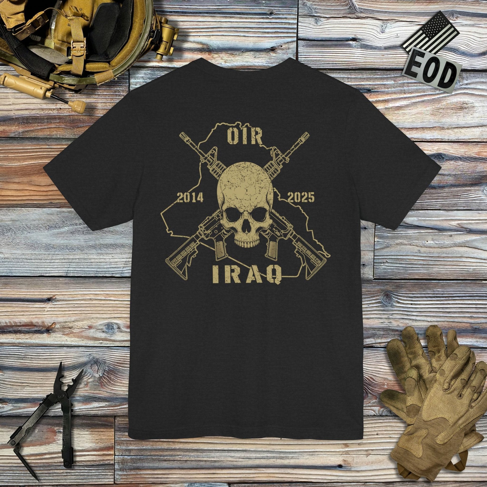 K-Factor Supply Co Skull & Carbines- OIR (Iraq) [Back Print] T-Shirt