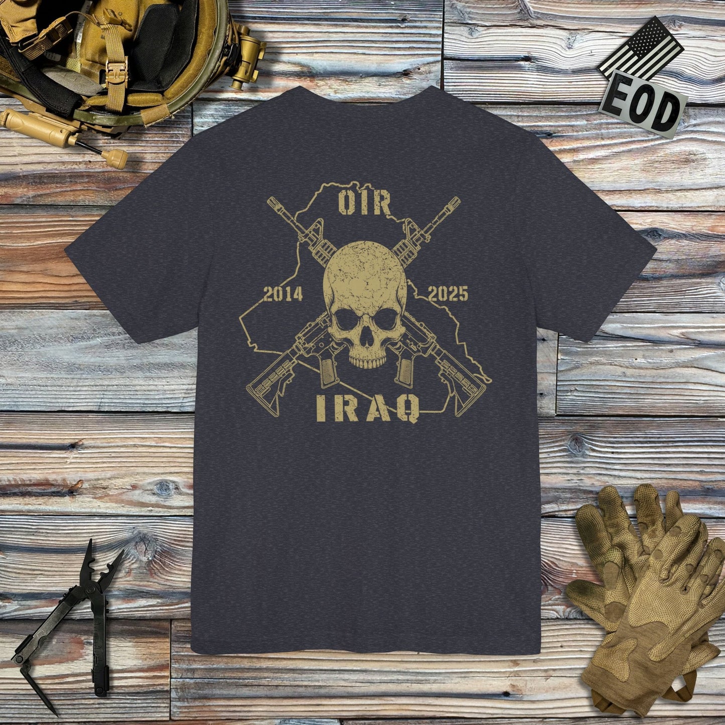 K-Factor Supply Co Skull & Carbines- OIR (Iraq) [Back Print] T-Shirt