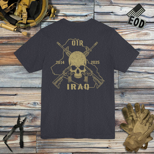 K-Factor Supply Co Skull & Carbines- OIR (Iraq) [Back Print] T-Shirt