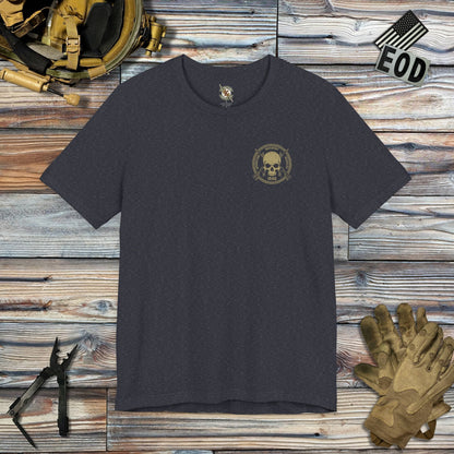 K-Factor Supply Co Skull & Carbines- OIR (Iraq) [Back Print] T-Shirt Heather Navy / S