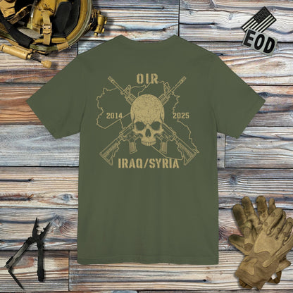 K-Factor Supply Co Skull & Carbines - OIR (Iraq/Syria) [Back Print] T-Shirt