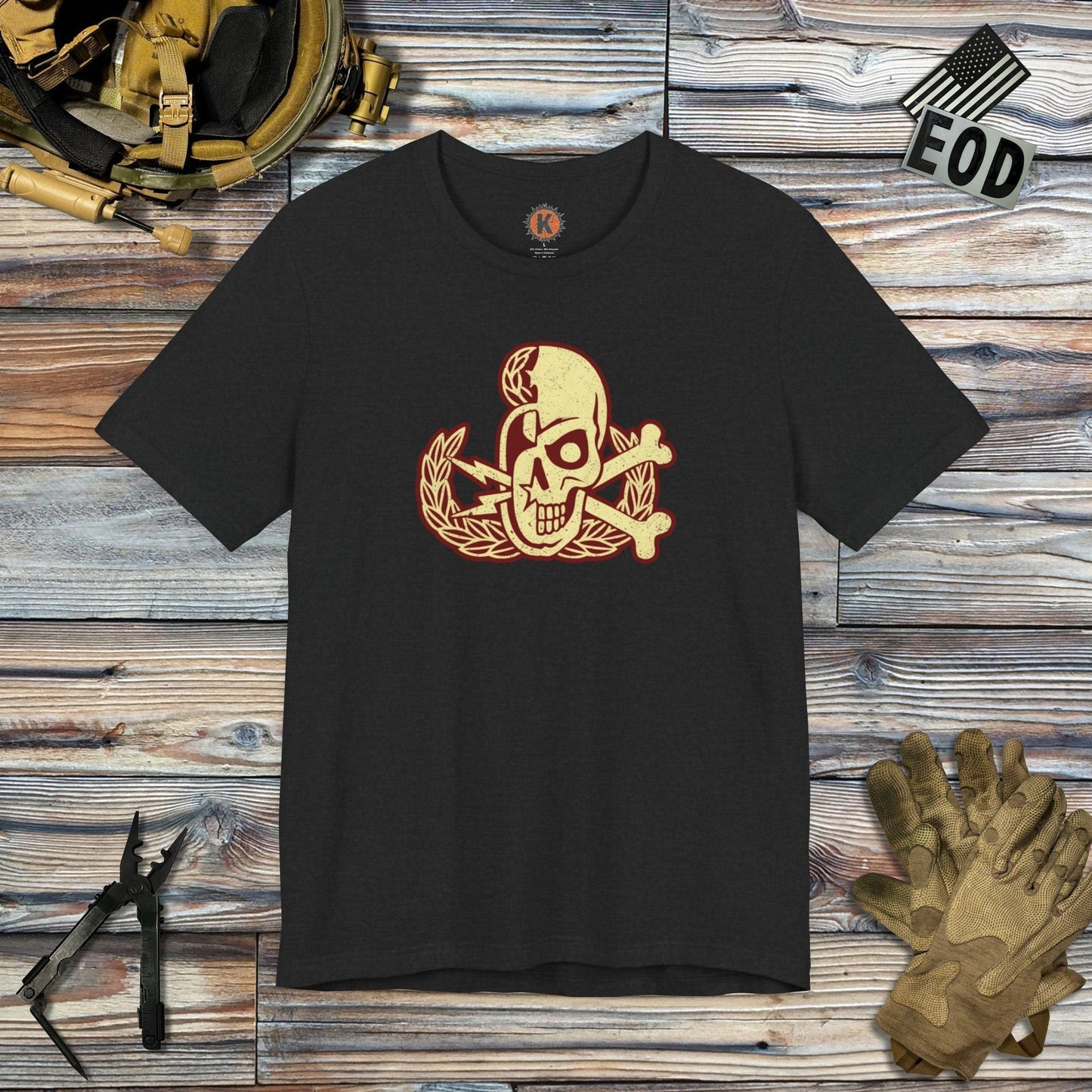 K-Factor Supply Co Skully Crab T-Shirt Solid Black Blend / S