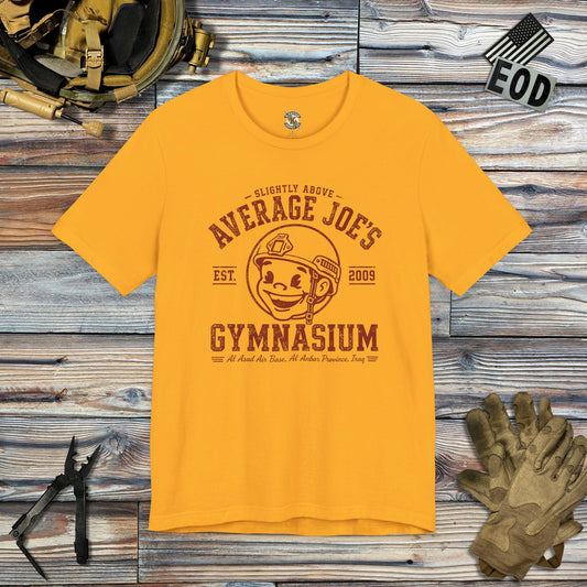 K-Factor Supply Co Slightly Above Average Joe's Gym T-Shirt Gold / S