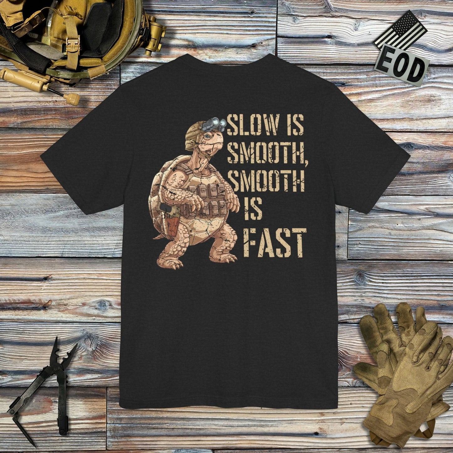 K-Factor Supply Co Slow is Smooth (Back Print) T-Shirt