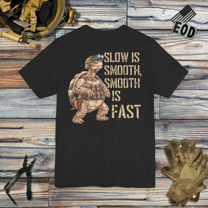 K-Factor Supply Co Slow is Smooth (Back Print) T-Shirt