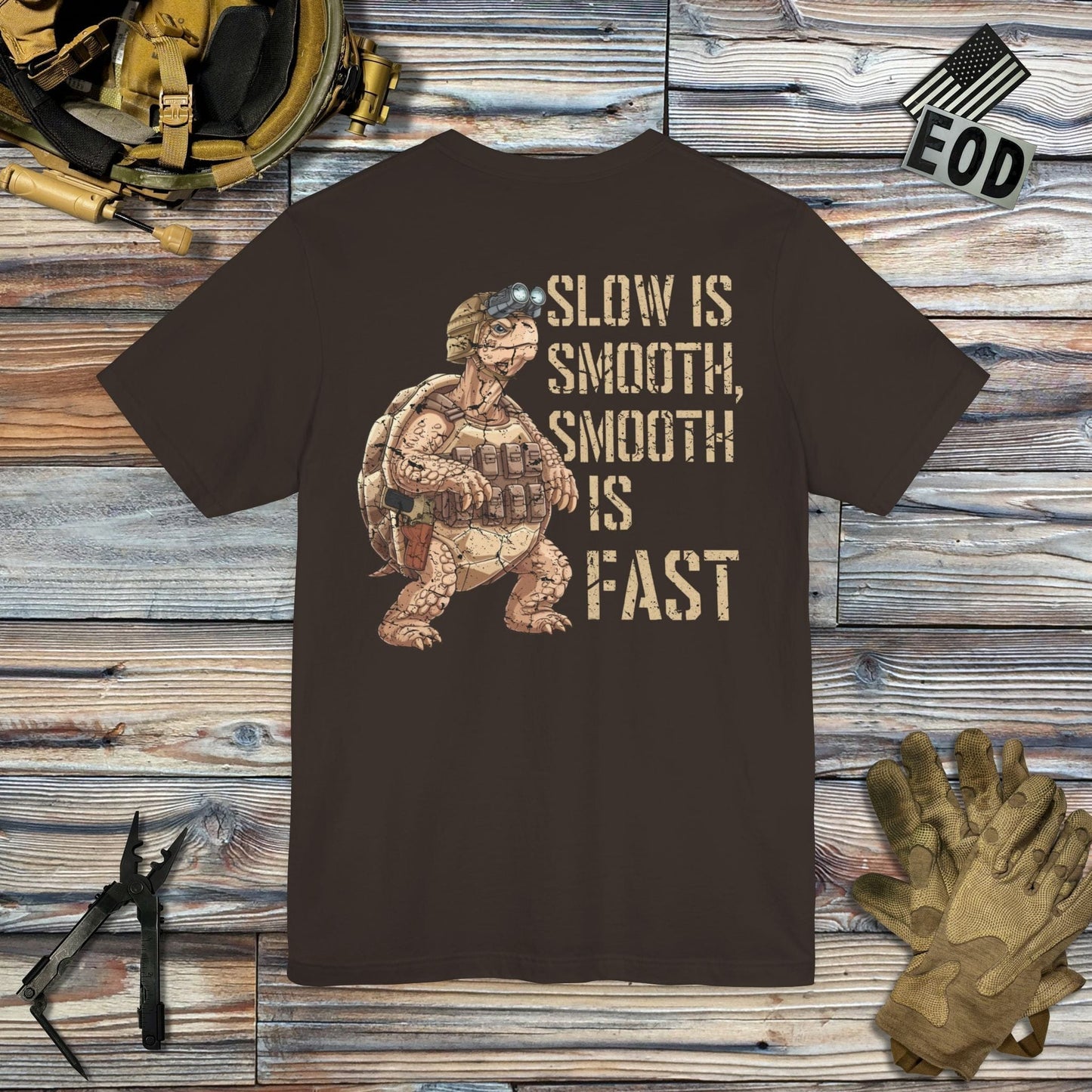 K-Factor Supply Co Slow is Smooth (Back Print) T-Shirt