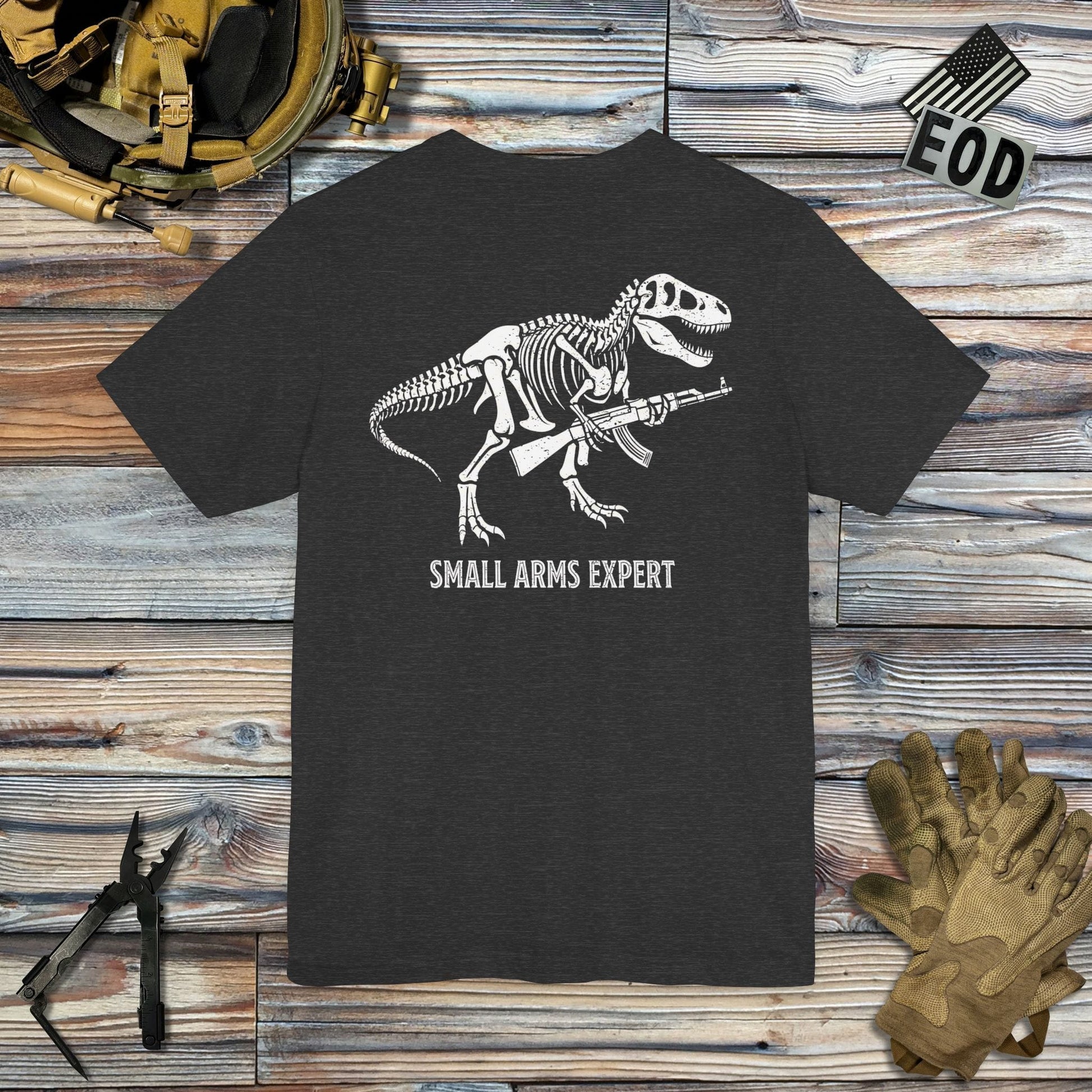 K-Factor Supply Co Small Arms Mk 1 Mod 1 - AK (Back Print) T-Shirt