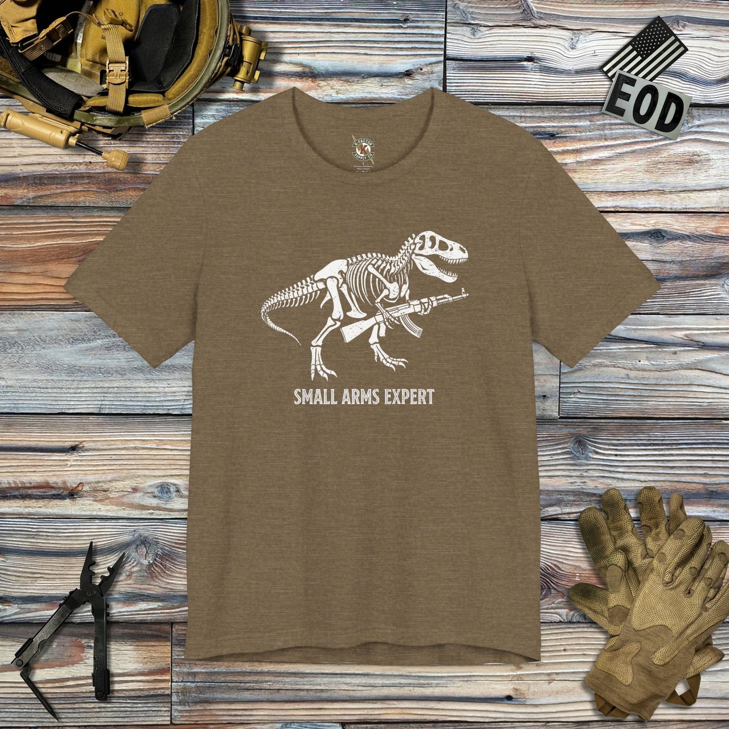 K-Factor Supply Co Small Arms Mk 1 Mod 1 - AK T-Shirt Heather Olive / S