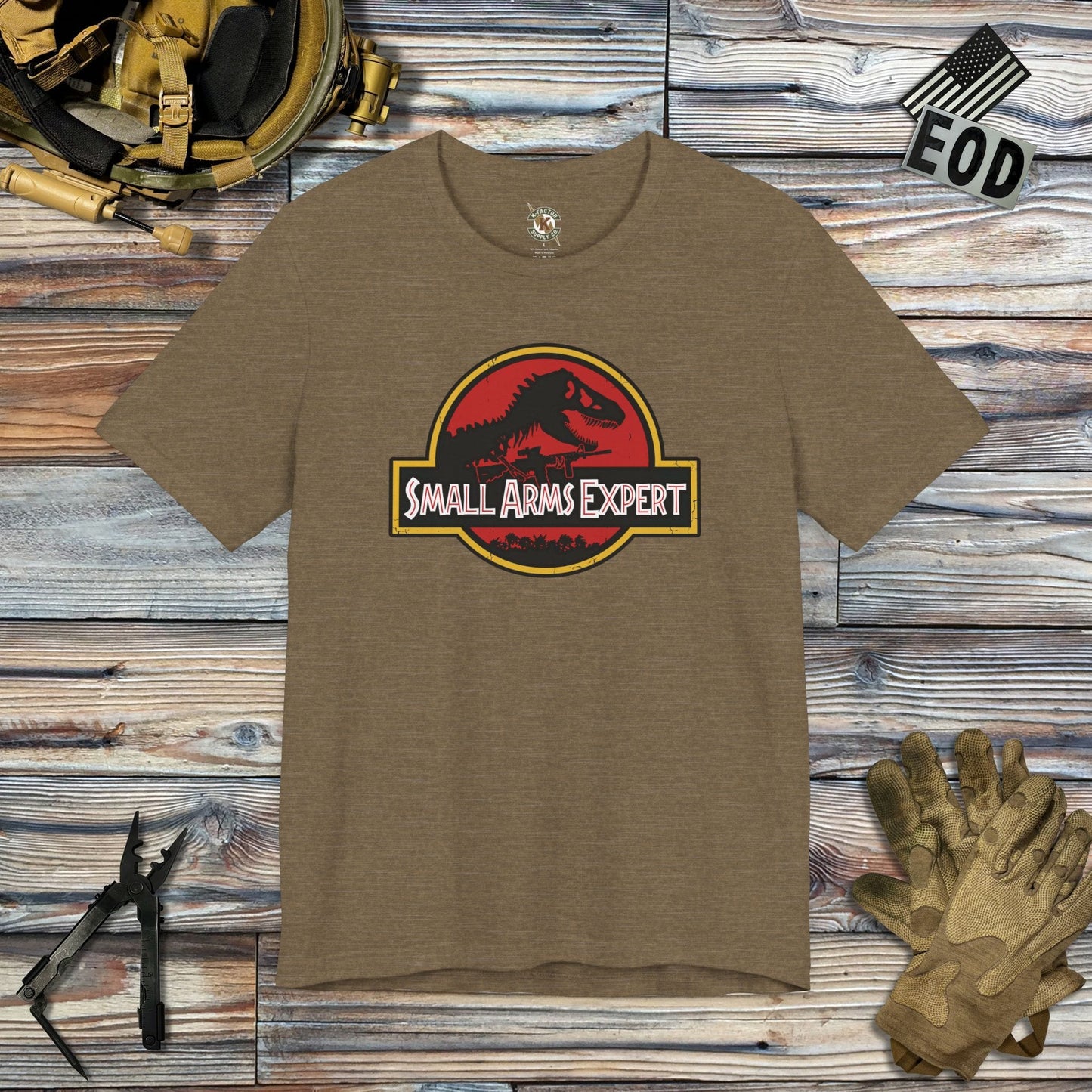 K-Factor Supply Co Small Arms Mk 3 T-Shirt Heather Olive / S