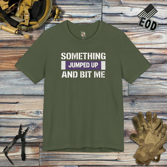 K-Factor Supply Co Something Bit Me T-Shirt Military Green / S