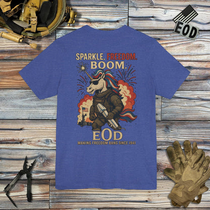 K-Factor Supply Co Sparkle Freedom JROD (Back Print) T-Shirt