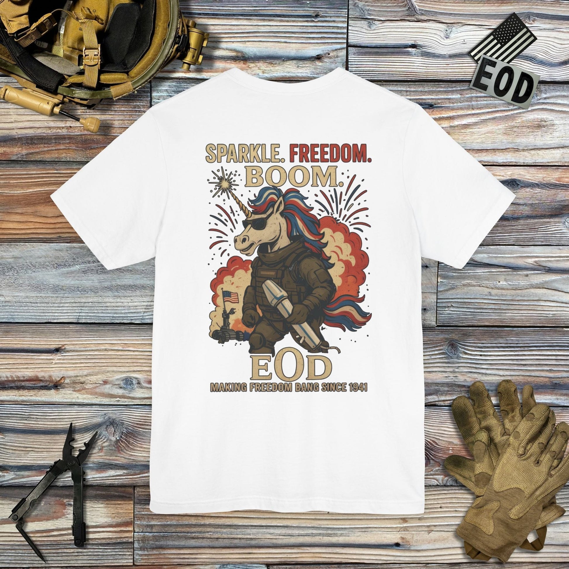 K-Factor Supply Co Sparkle Freedom JROD [EOD-edit] (Back Print) T-Shirt