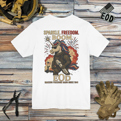 K-Factor Supply Co Sparkle Freedom JROD [EOD-edit] (Back Print) T-Shirt