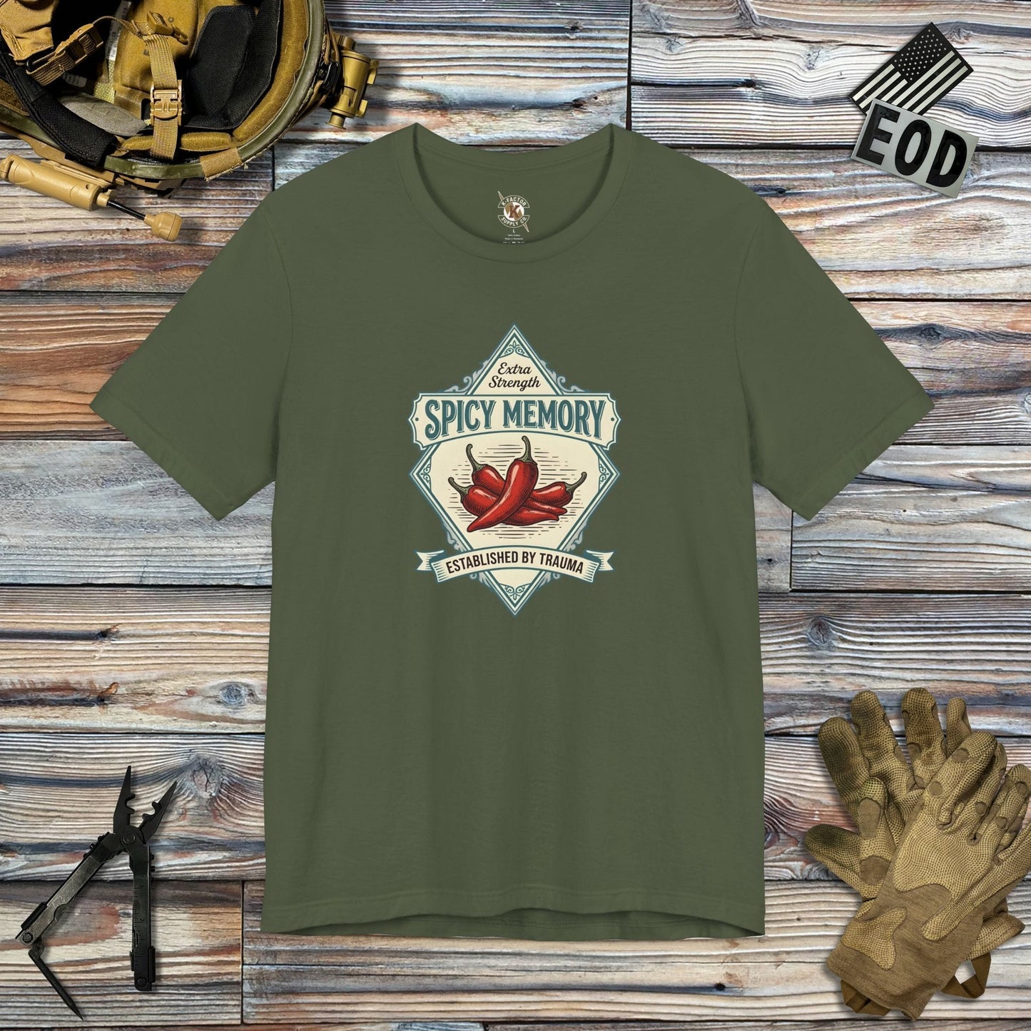 K-Factor Supply Co Spicy Memory Mk 3 T-Shirt Military Green / S