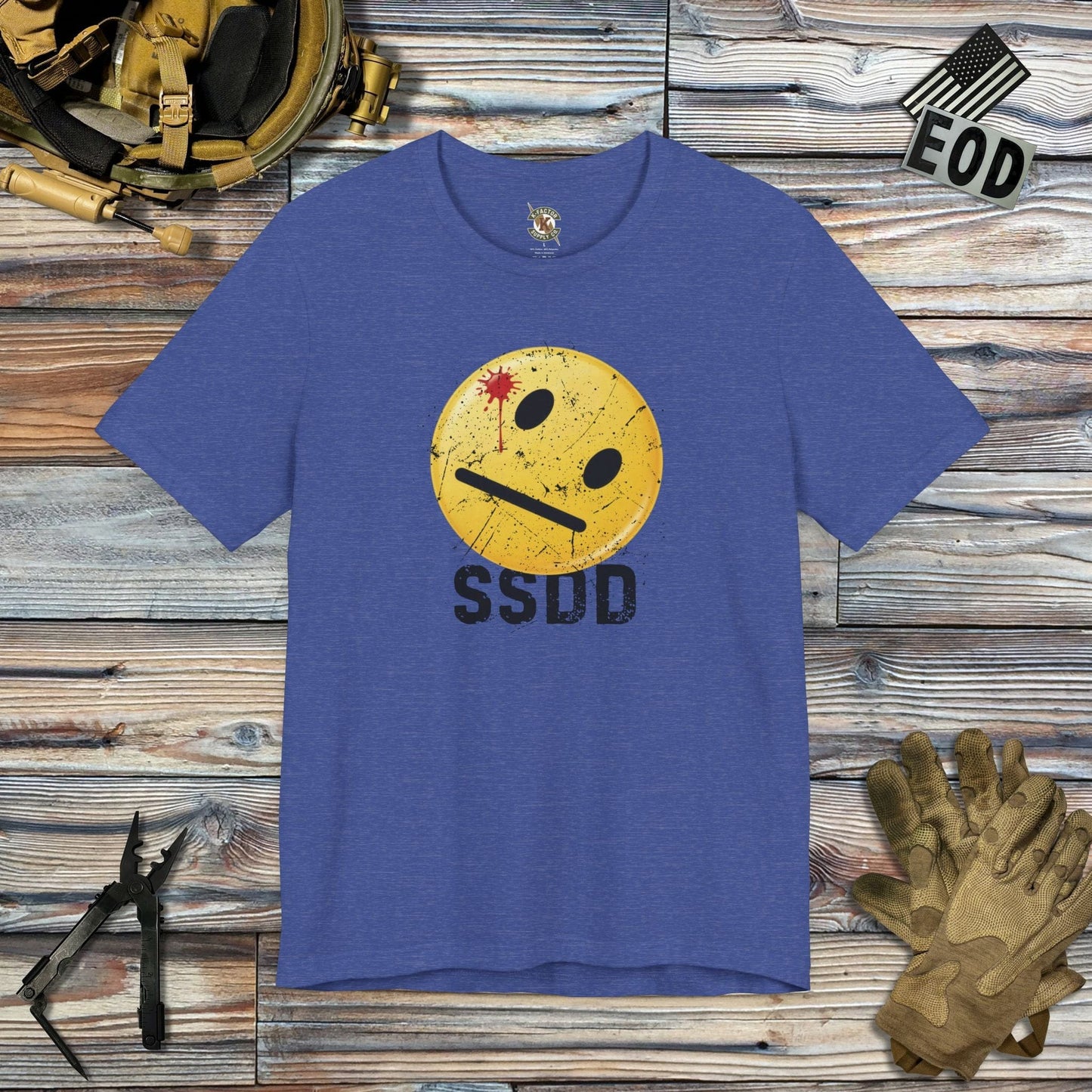 K-Factor Supply Co SSDD T-Shirt Heather True Royal / S