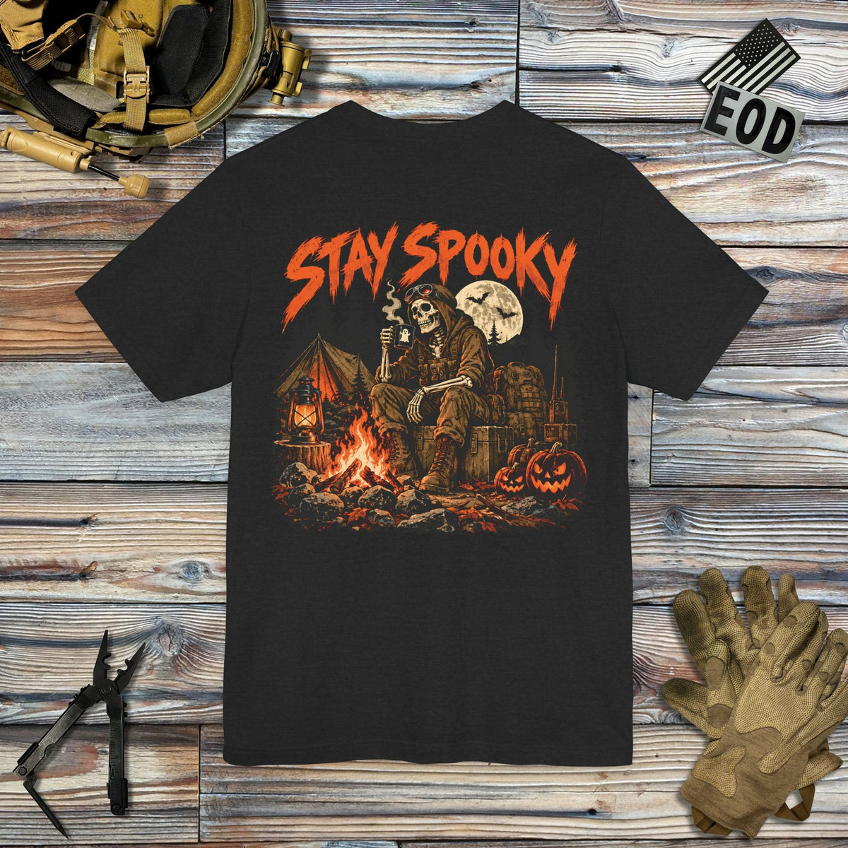 K-Factor Supply Co Stay Spooky (Back Print) T-Shirt