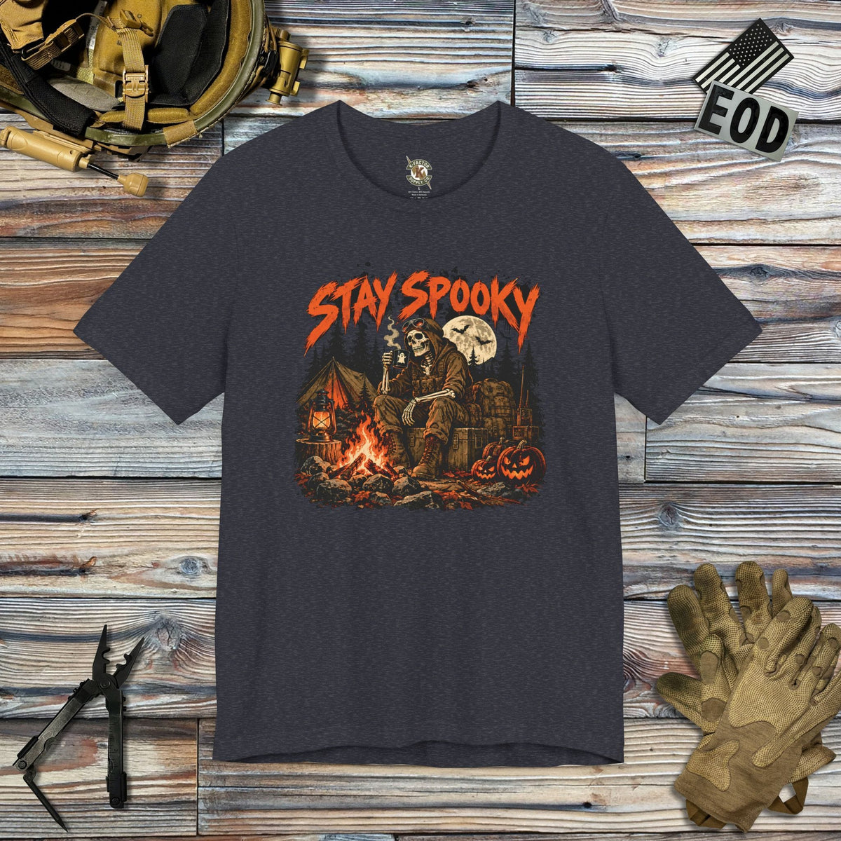K-Factor Supply Co Stay Spooky T-Shirt Heather Navy / S