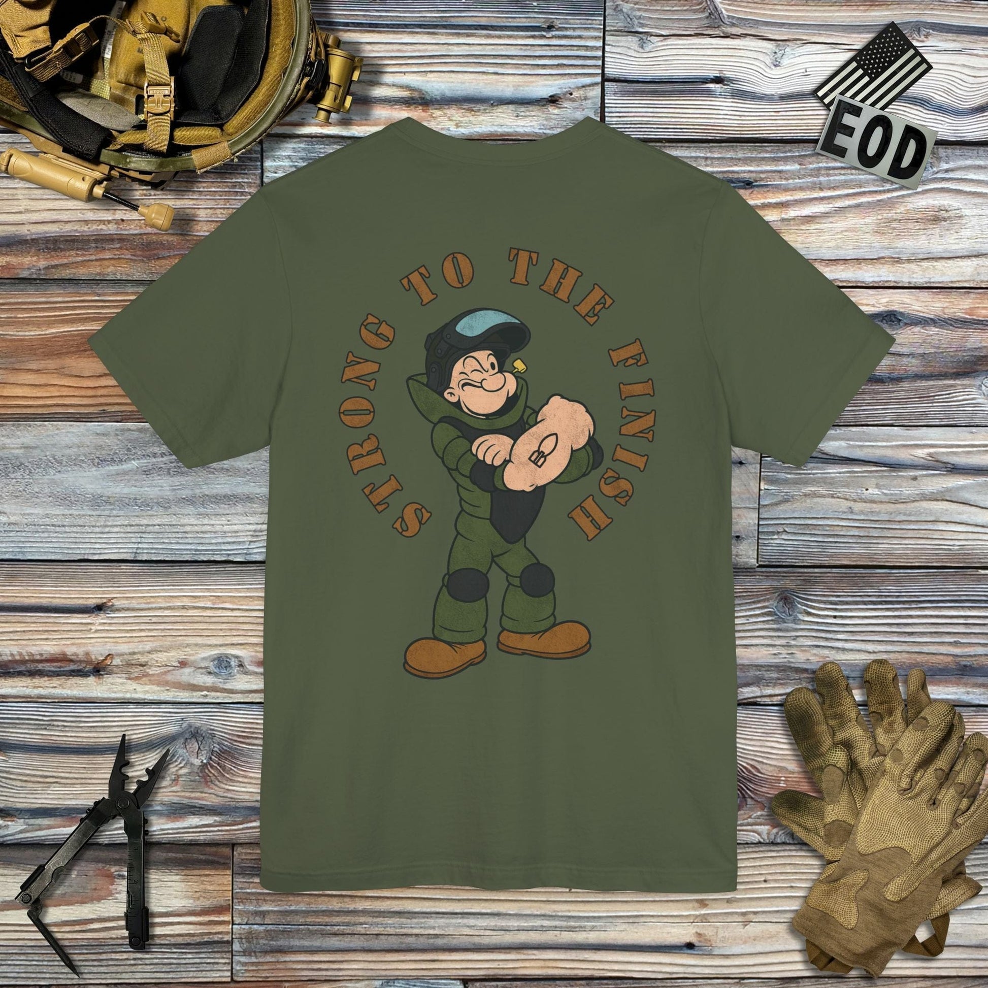 K-Factor Supply Co Strong to the Finish (Back Print) T-Shirt