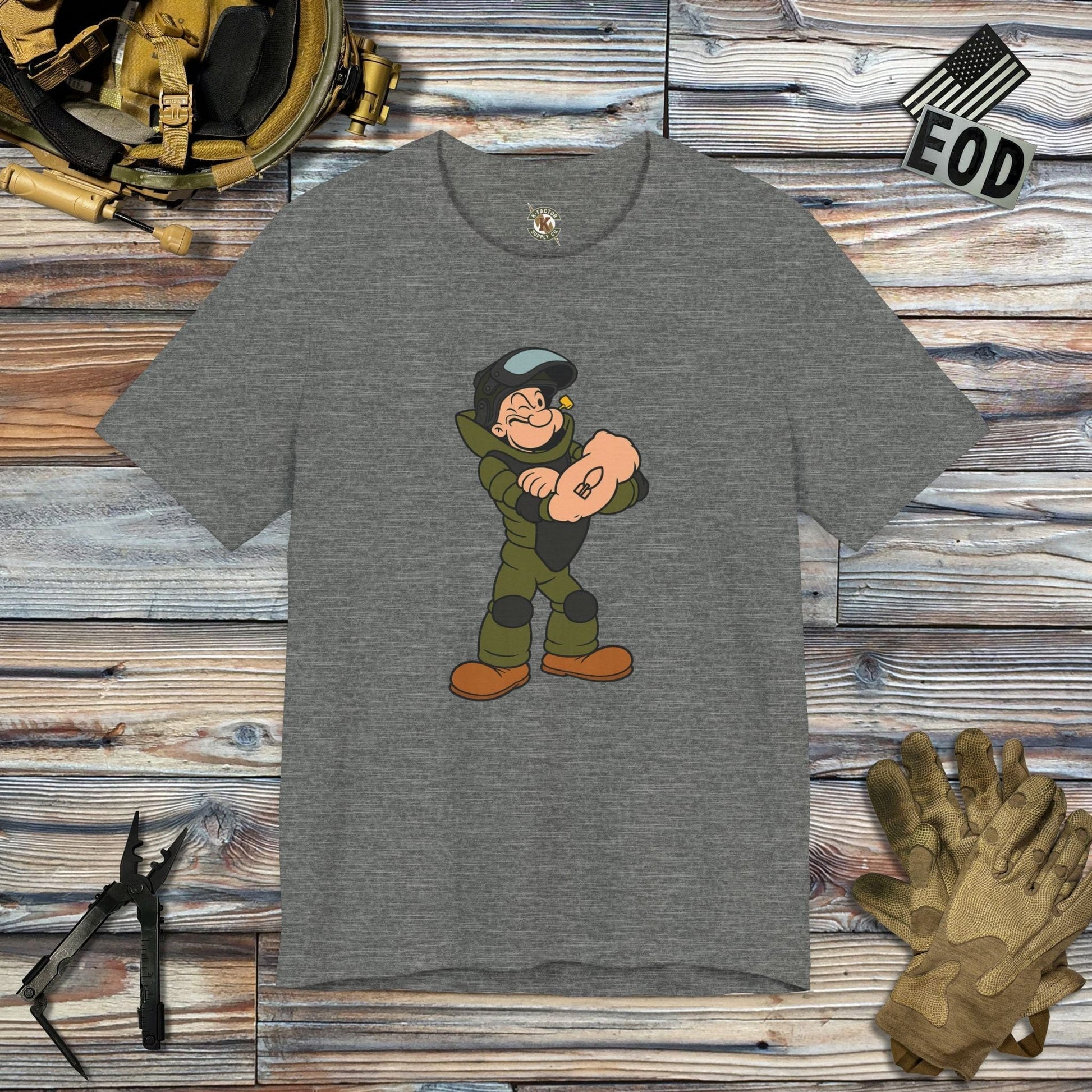 K-Factor Supply Co Strong to the Finish Mk 1 Mod 1 T-Shirt Deep Heather / S