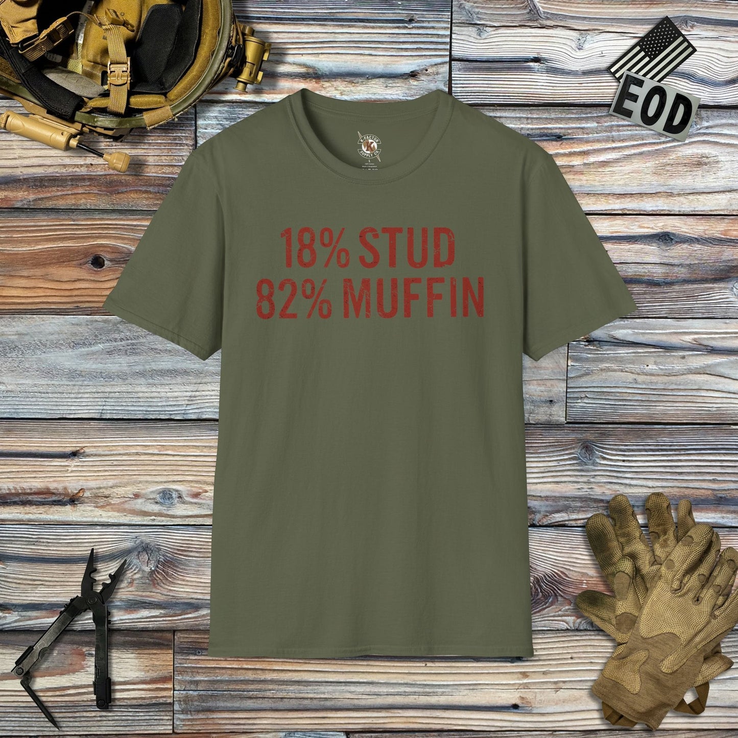 K-Factor Supply Co Stud Muffin (B+T) T-Shirt Military Green / 2XL