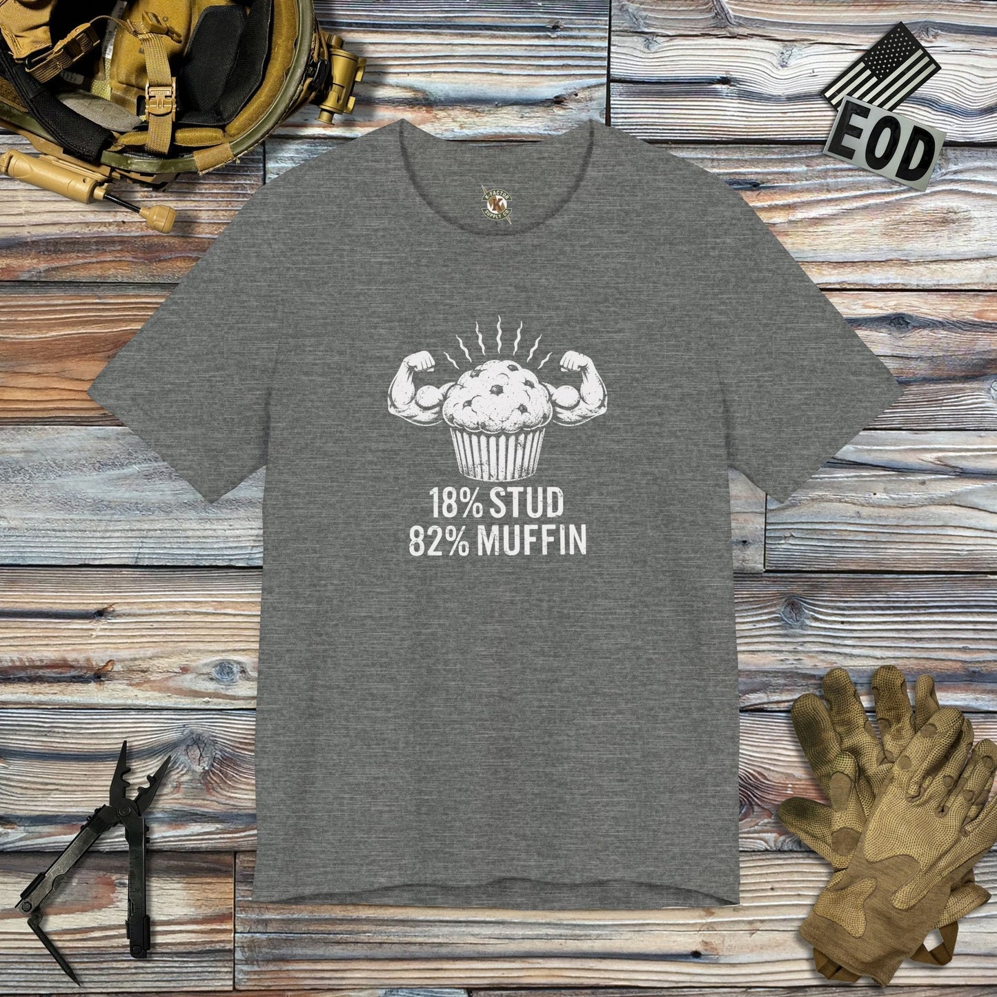 K-Factor Supply Co Stud Muffin Mk 2 T-Shirt Deep Heather / S