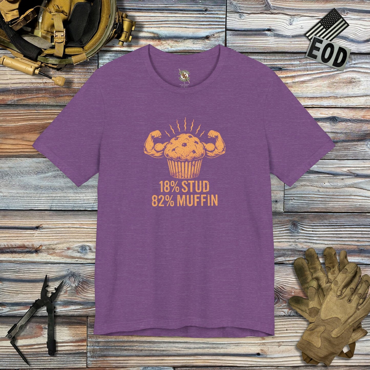 K-Factor Supply Co Stud Muffin Mk 2 T-Shirt Heather Team Purple / S