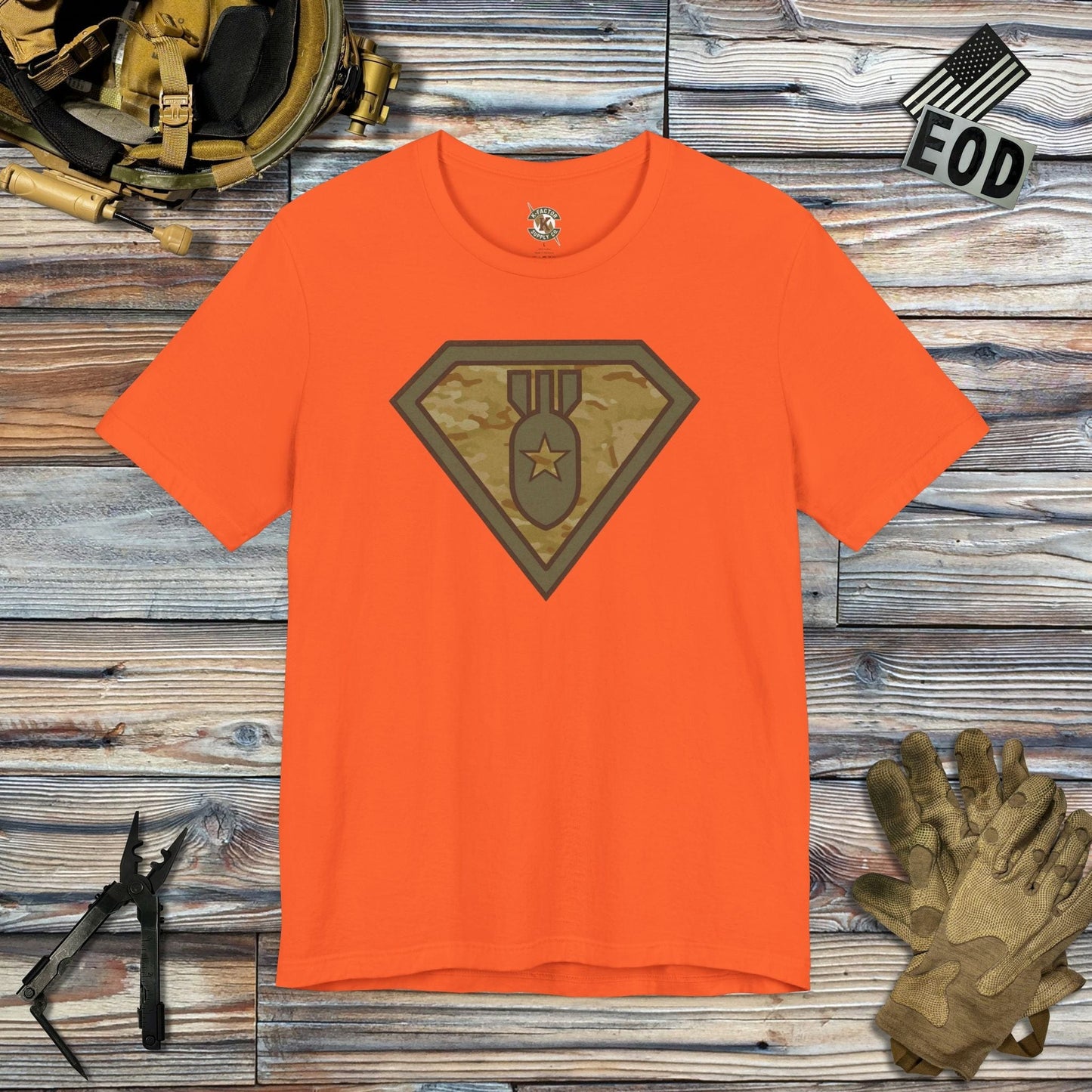 K-Factor Supply Co Super Tech (Camo) T-Shirt Orange / S