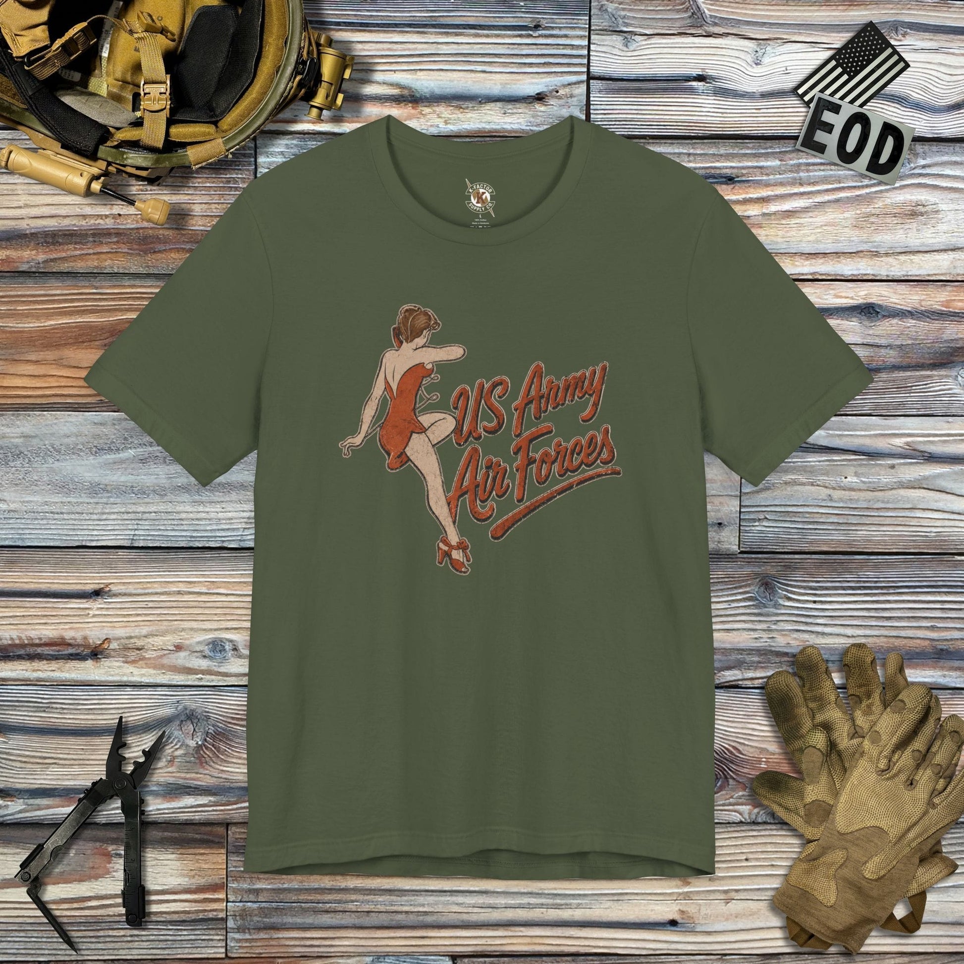 K-Factor Supply Co The Belle T-Shirt Military Green / S