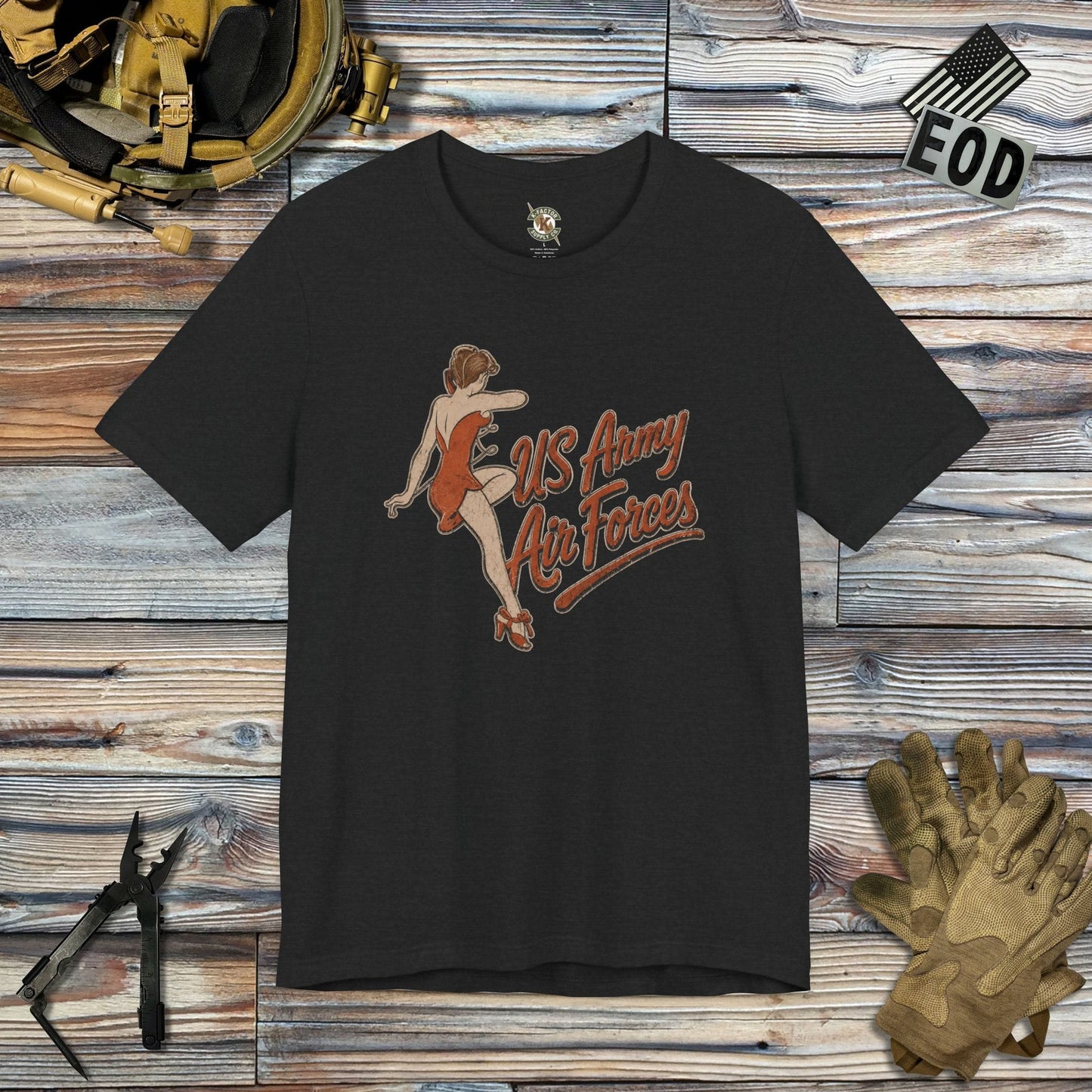 K-Factor Supply Co The Belle T-Shirt Solid Black Blend / S