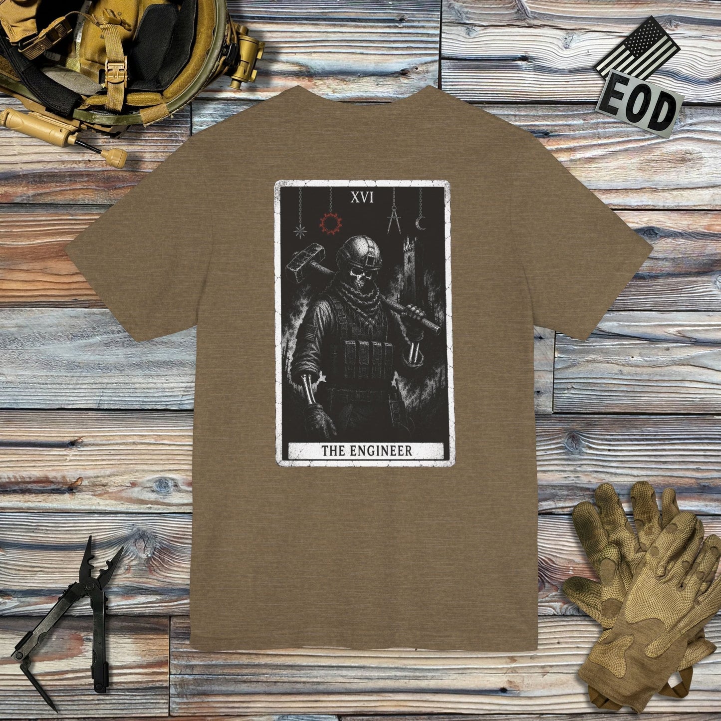 K-Factor Supply Co The Engineer Tarot (Back Print) T-Shirt