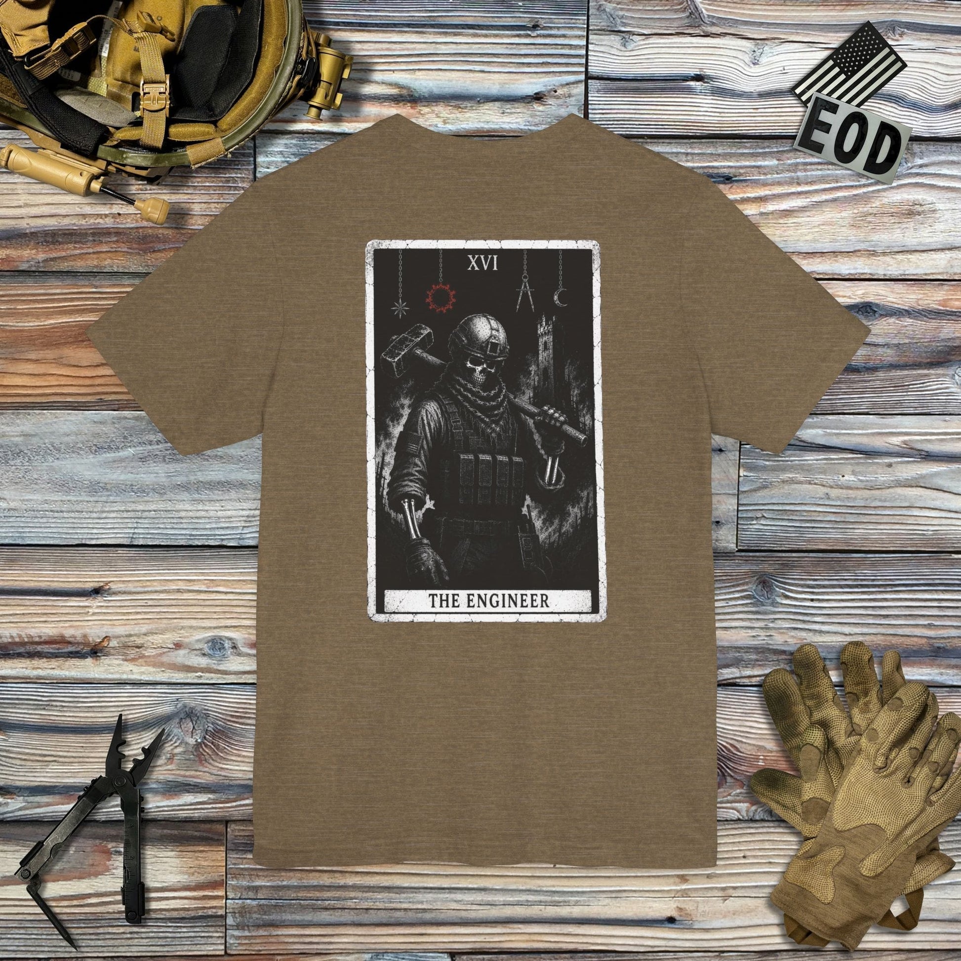 K-Factor Supply Co The Engineer Tarot (Back Print) T-Shirt