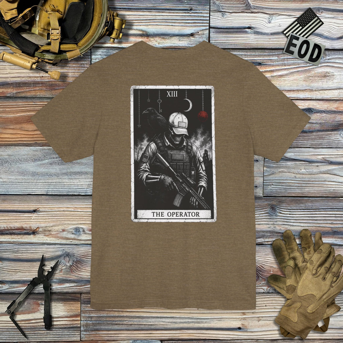K-Factor Supply Co The Operator Tarot (Back Print) T-Shirt