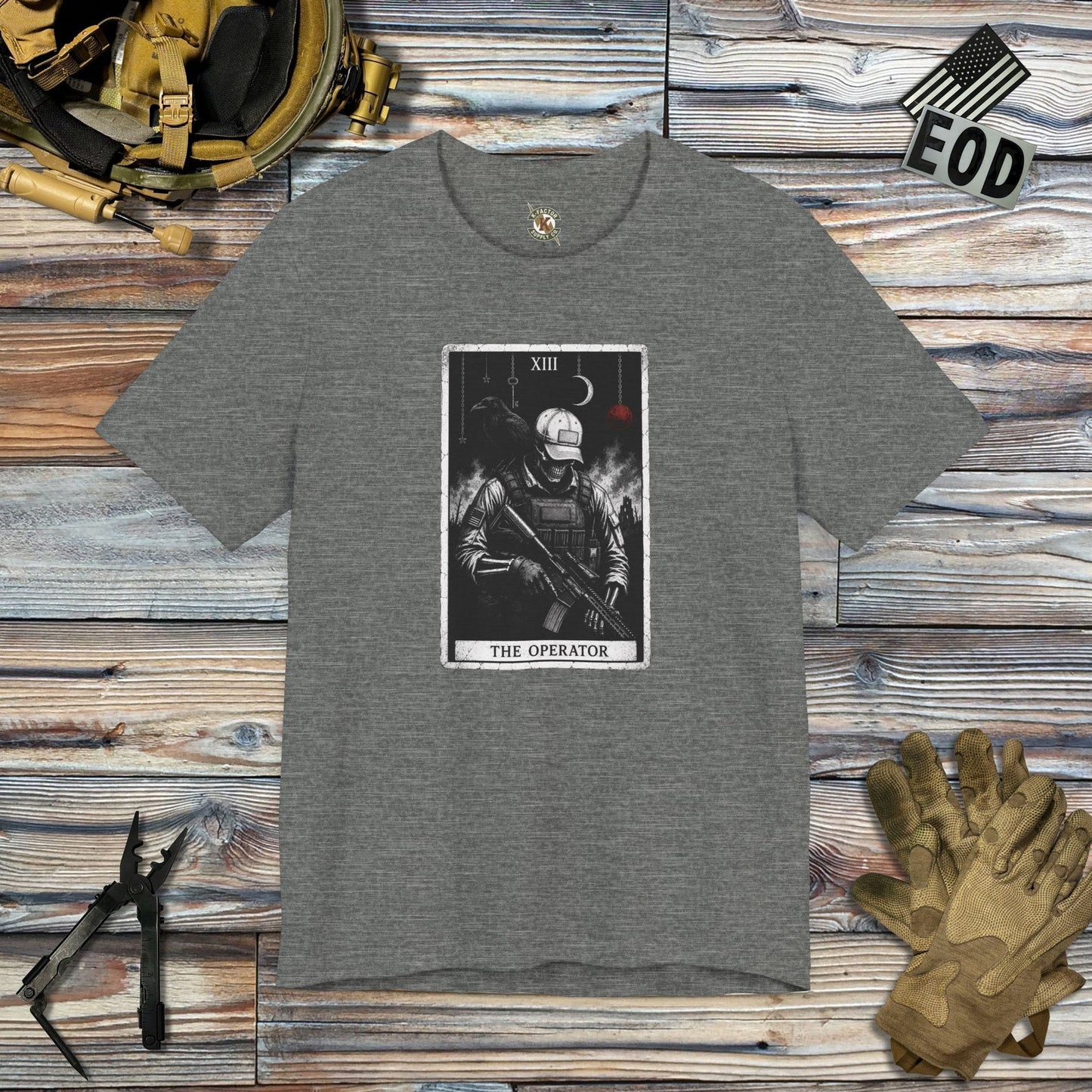K-Factor Supply Co The Operator Tarot T-Shirt Deep Heather / M