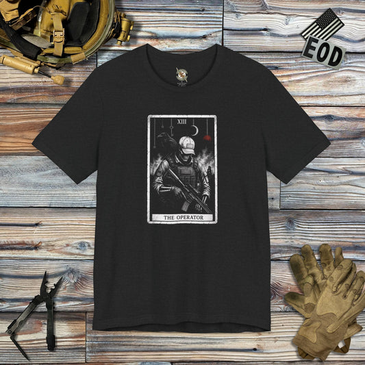 K-Factor Supply Co The Operator Tarot T-Shirt Solid Black Blend / S
